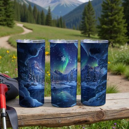 Charming Northern Lights Scene Travel Tumbler product