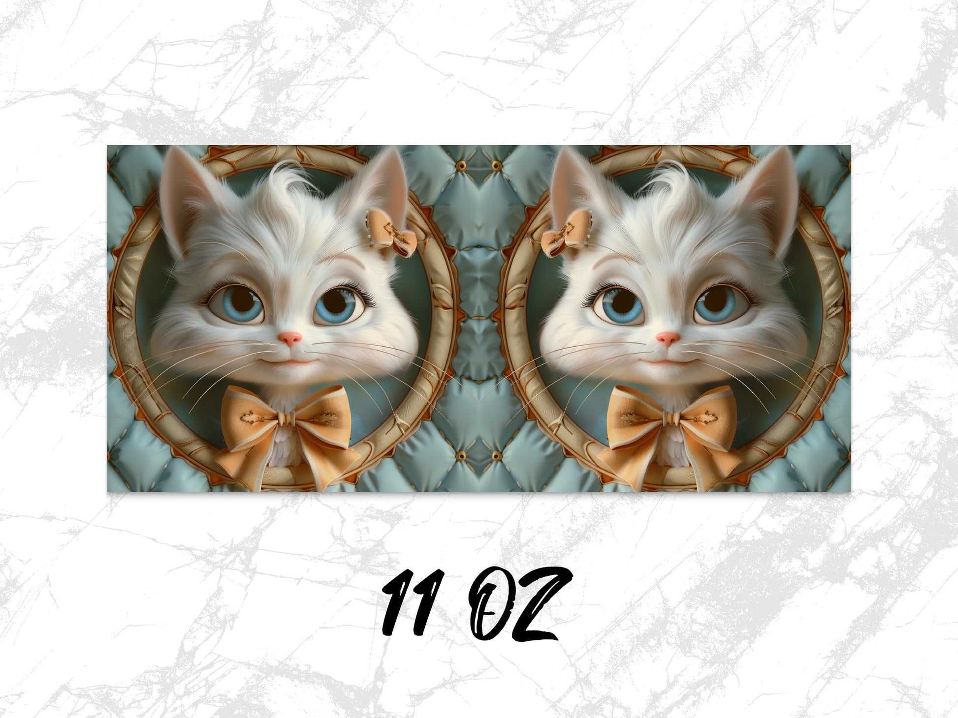 Cute Cat Mug 11 oz, Cartoon Kitten Coffee Cup, Unique Feline Lover Gift, Adorable Kitty Drinkware, Twin Cats Design, Animal Themed Kitchen