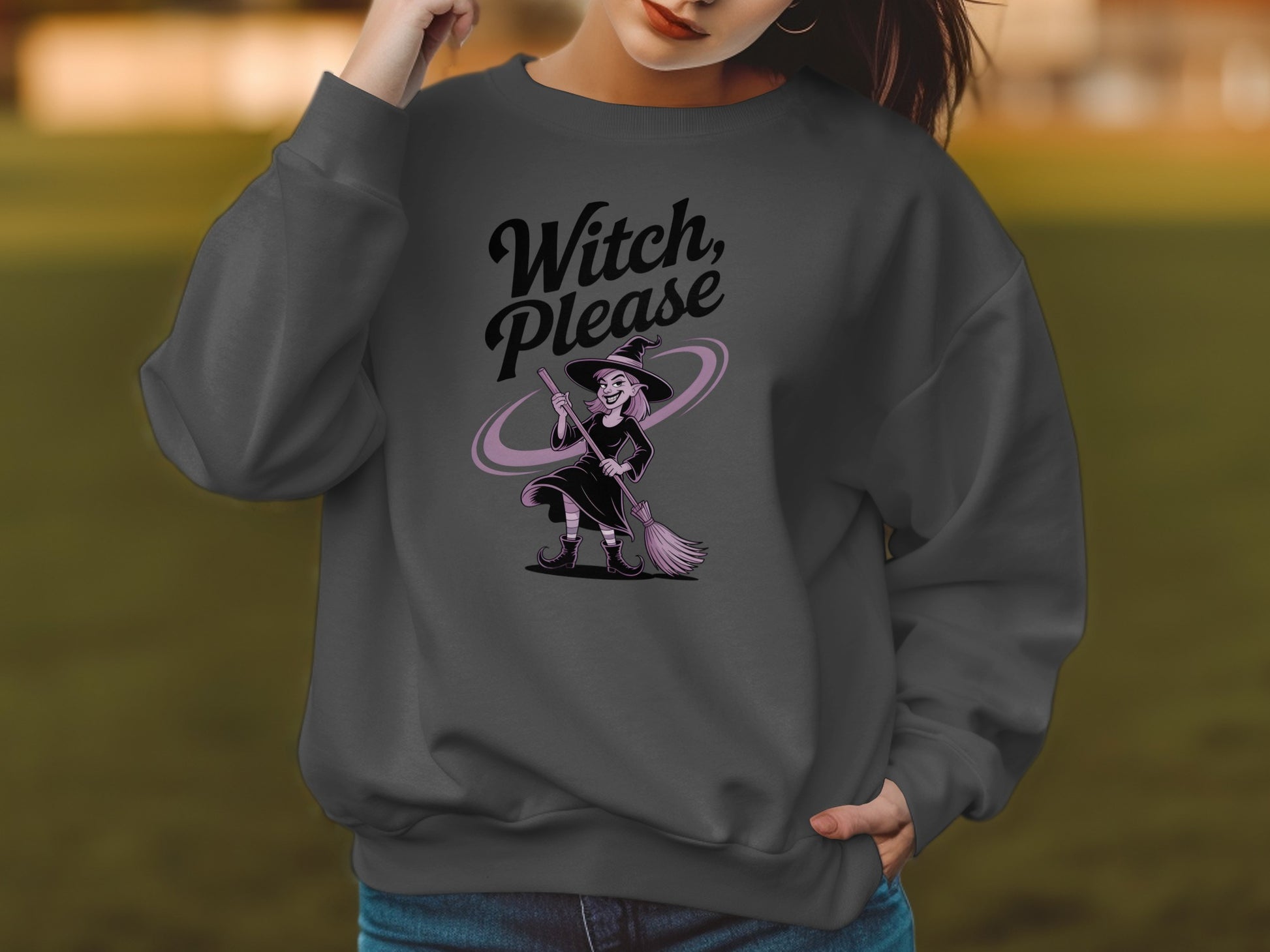 Witch Please Witch Graphic Sweatshirt product type