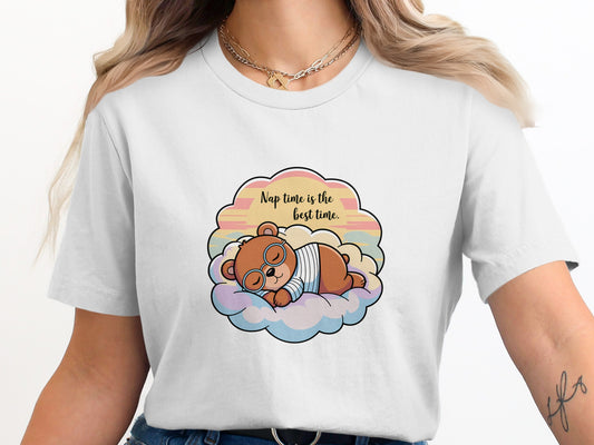 Nap Time Is The Best Time Graphic Shirt Product