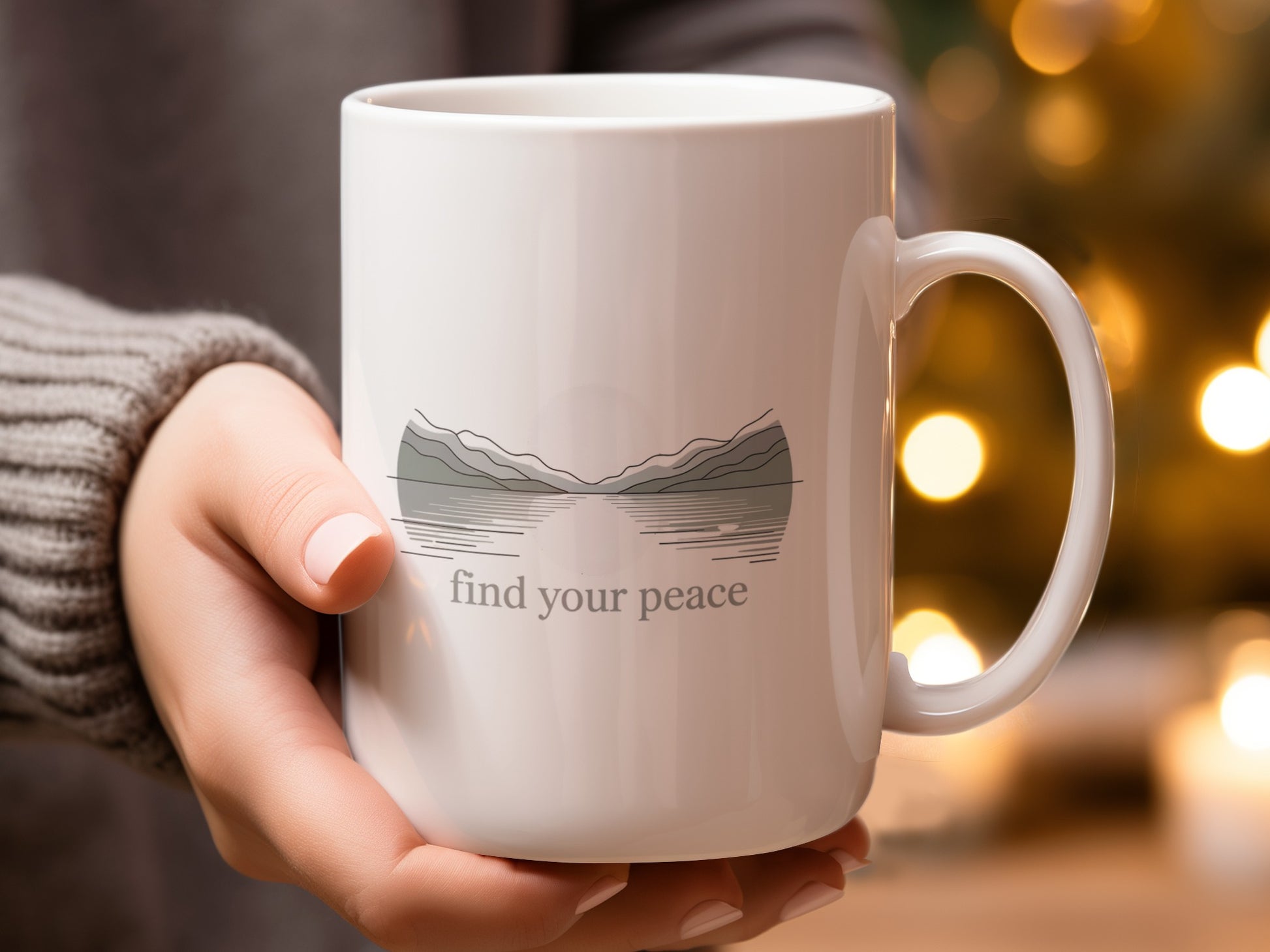 Find Your Peace Mountain Landscape Mug product type