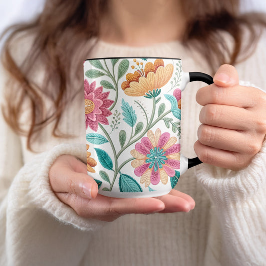 Colorful Floral Design Coffee Mug product type