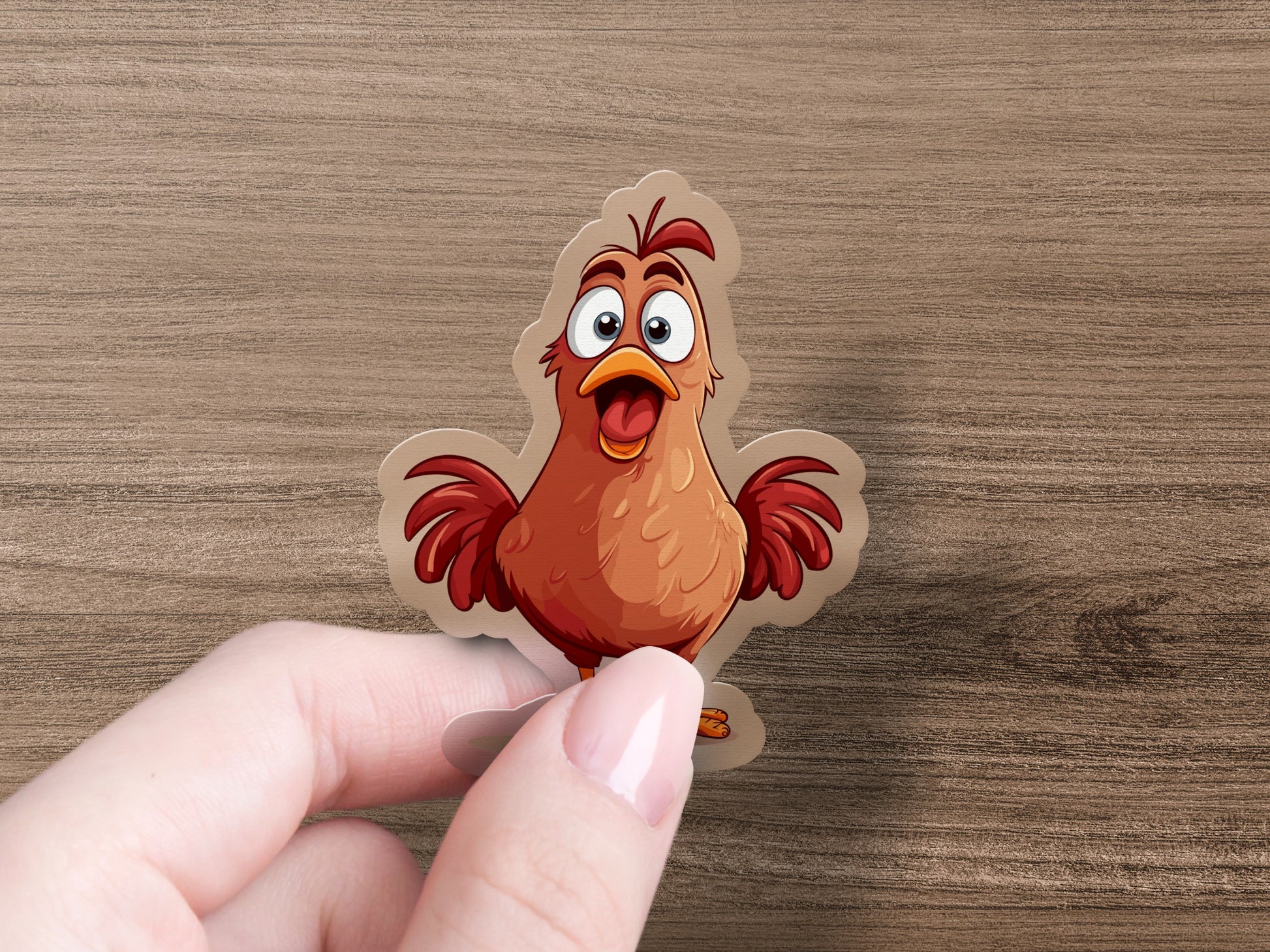 Funny Cartoon Chicken Sticker product type