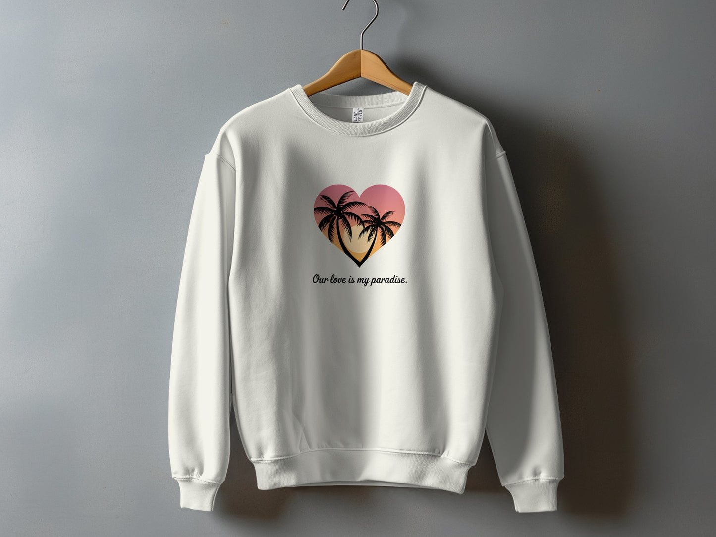 Our Love is My Paradise Heart Graphic Sweatshirt product