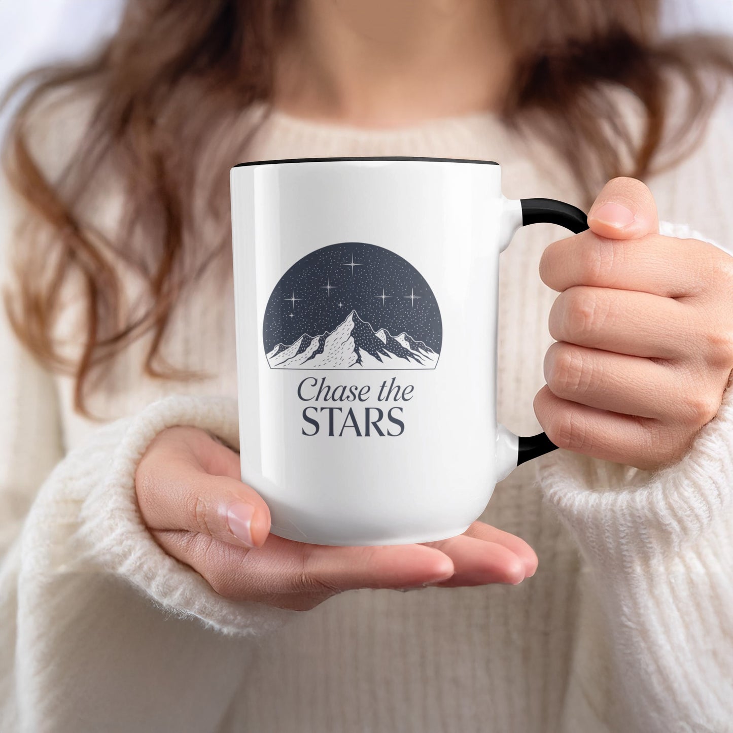 Chase the Stars Mountain Design Coffee Mug product