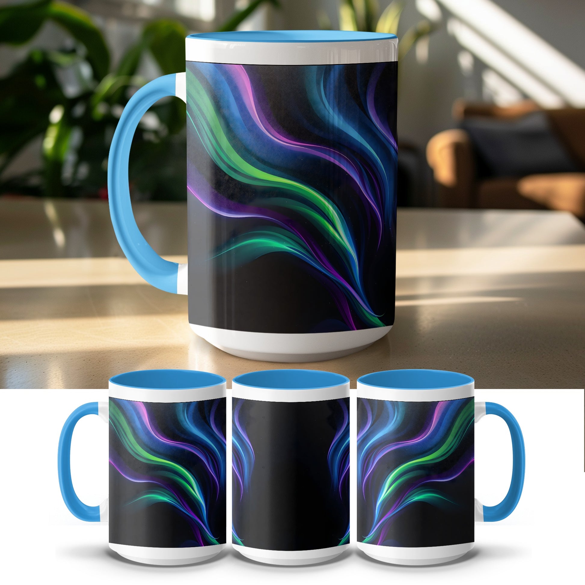 Colorful Light Trails Design Mug product