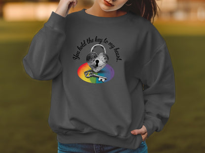 You Hold The Key To My Heart Printed Sweatshirt product