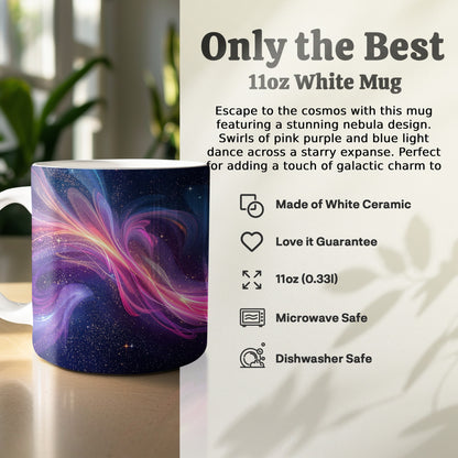 Cosmic Swirls Design 11oz White Mug product type