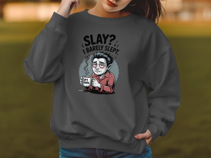 Vampire Themed Slay I Barely Slept Sweatshirt product type