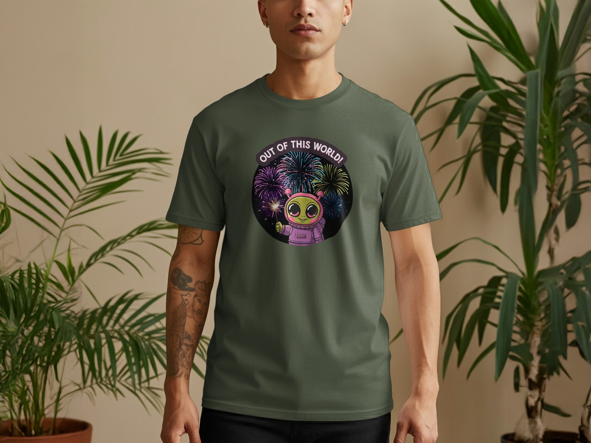 Out of This World Fireworks Spaceship T-Shirt product