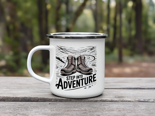 Step Into Adventure Printed Mug Unique Design product type