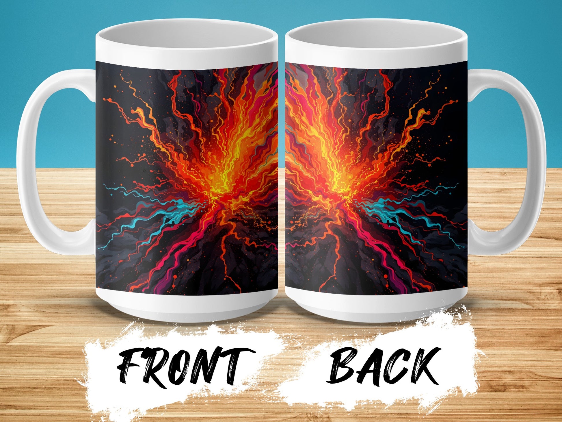 Vibrant Explosion Patterned Art Bright Coffee Mug product