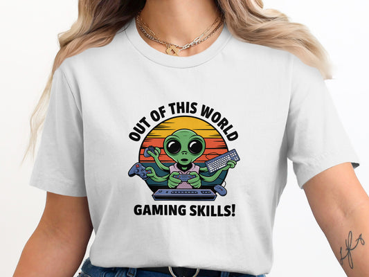 Out of This World Gaming Skills Alien T-shirt Product