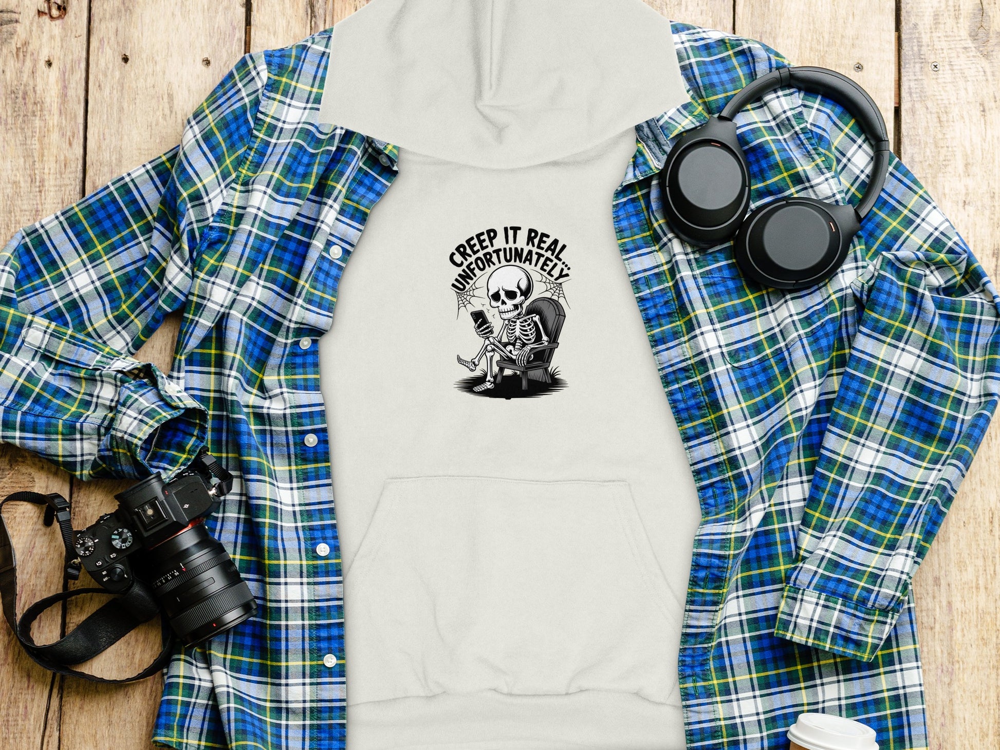 Creepin Real Unfortunately Skeleton Hoodie product
