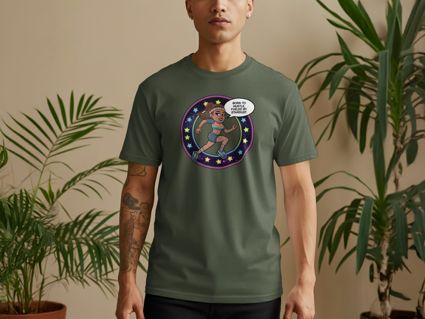 Funny Space Astronaut Cartoon Graphic Tee Shirt product