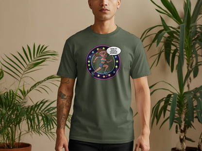 Funny Space Astronaut Cartoon Graphic Tee Shirt product