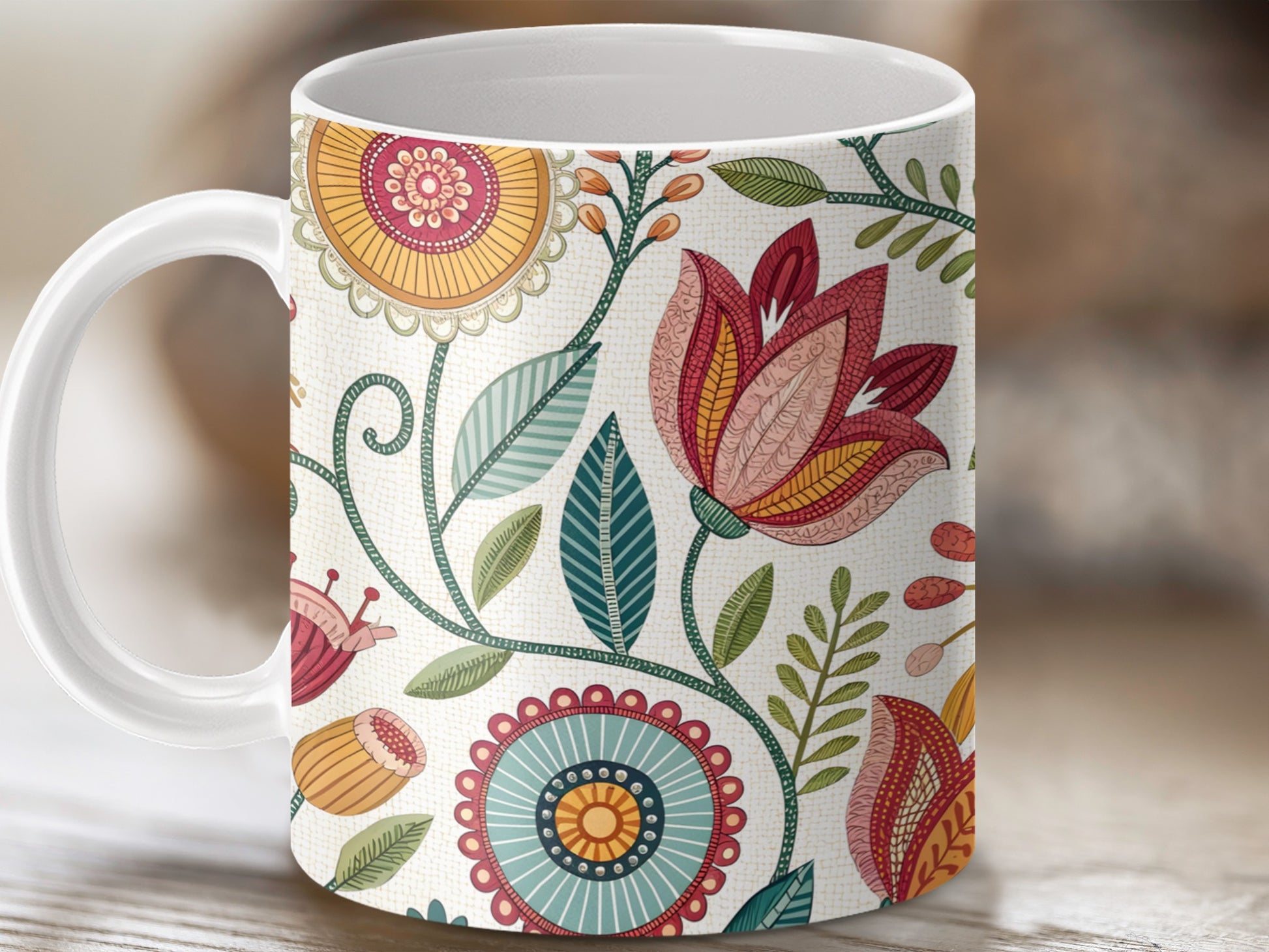 Beautiful Floral Design Coffee Mug product type