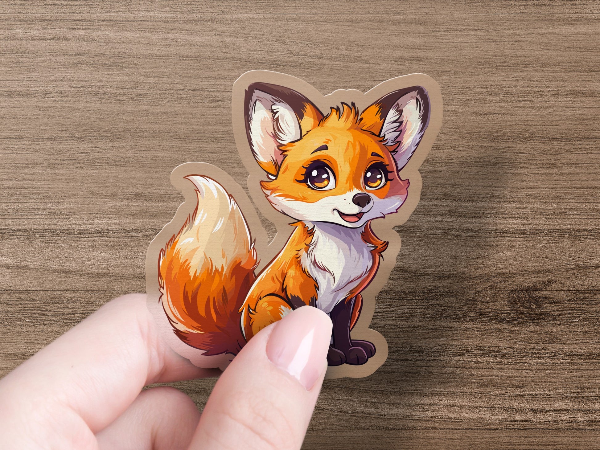 Cute Cartoon Fox Character Sticker product