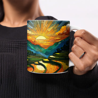 Scenic Sunrise Artwork on Ceramic Mug product