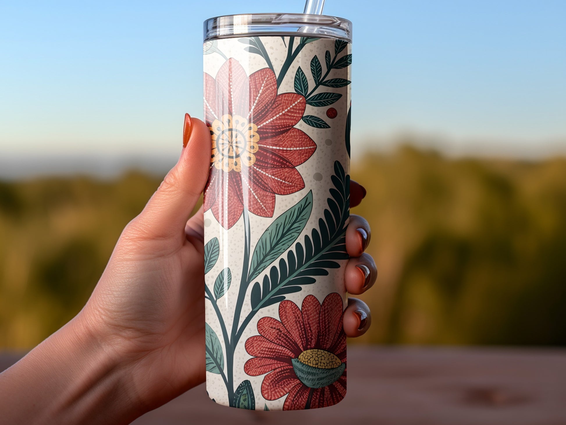 Floral Insulated Tumbler for Hot and Cold Drinks product