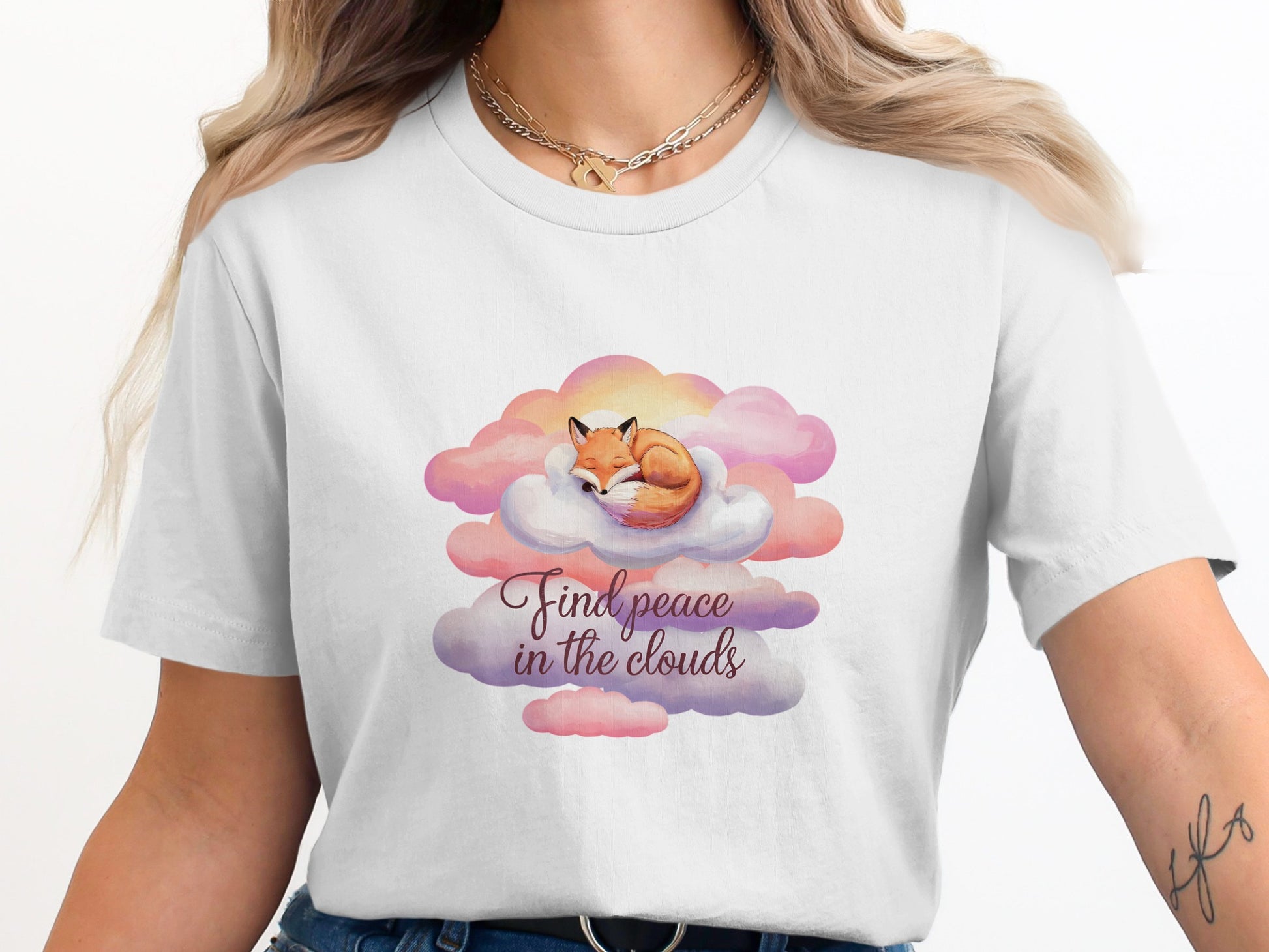 Find Peace in the Clouds Relaxing Cat Shirt product