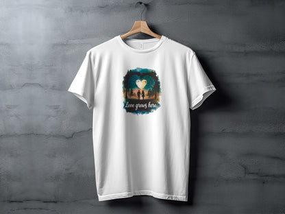 Love Grows Here Design White T-Shirt Product