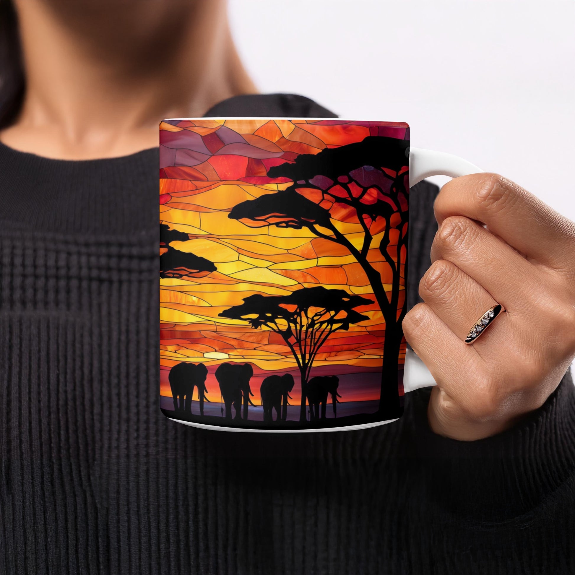 African Sunset Safari Design Ceramic Mug product