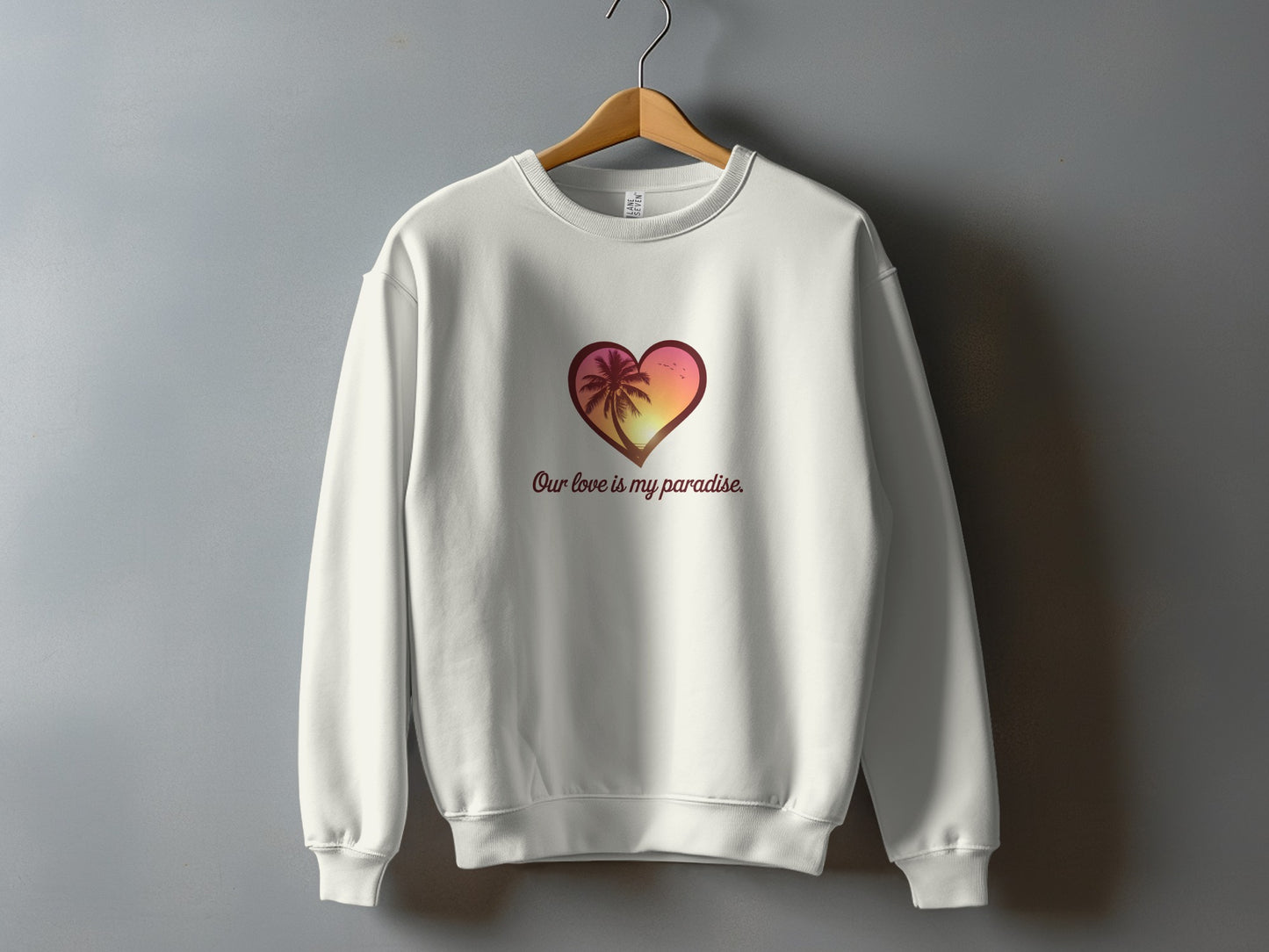 Our love is my paradise heart sweatshirt product
