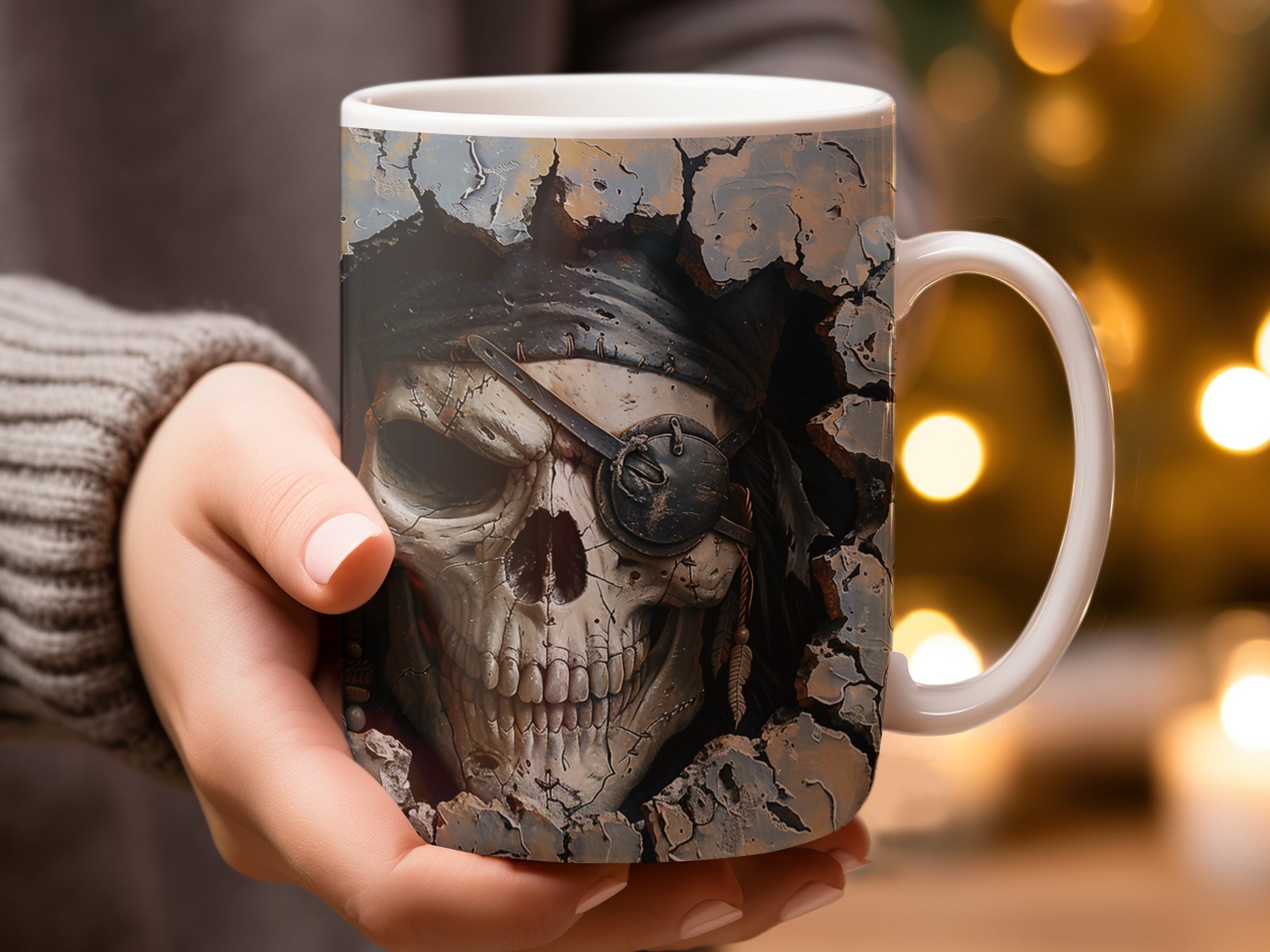 Intricately Detailed Pirate Skull Mug Product
