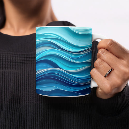 Ocean Blue Wave Design Coffee Mug product