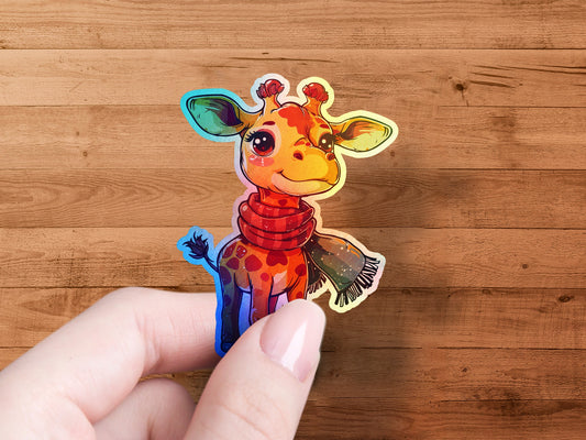 Cute and Colorful Baby Giraffe Sticker product
