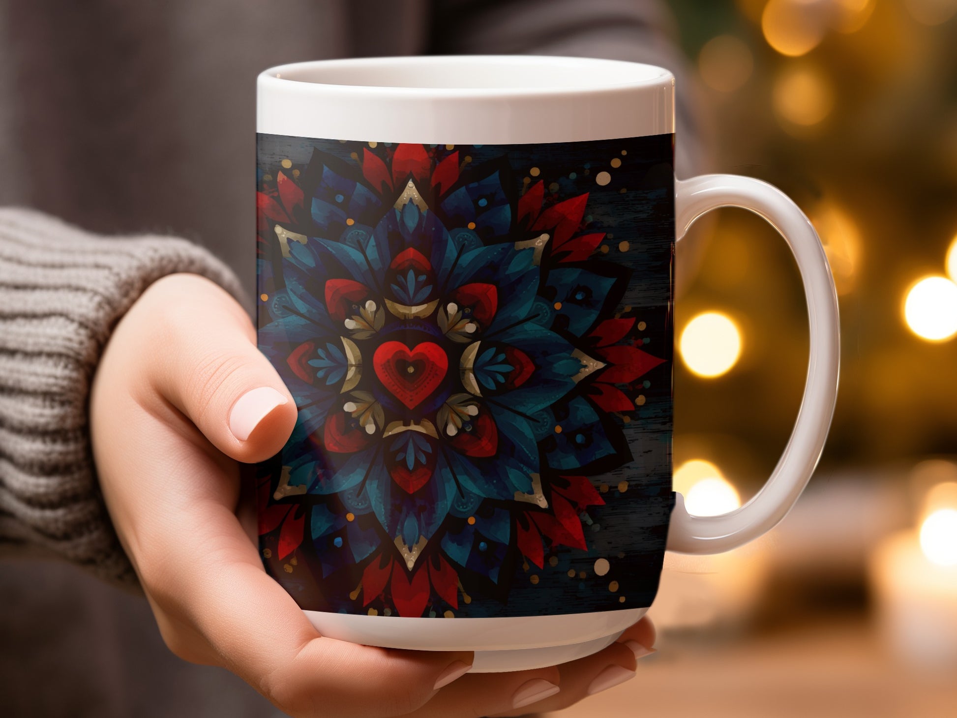 Colorful Mandala Art Large Mug for Coffee product