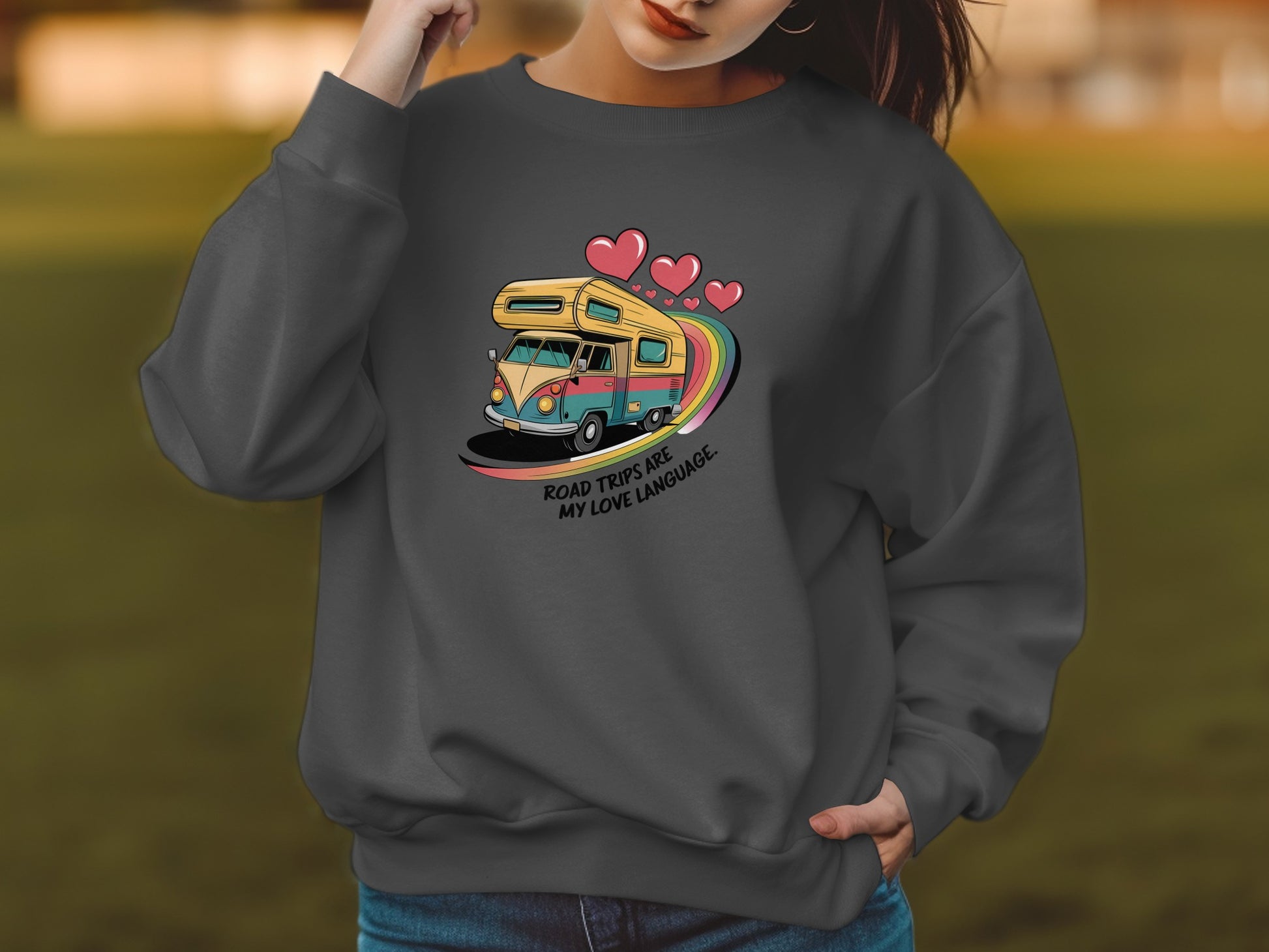 Road Trips Are My Love Language Graphic Sweatshirt product