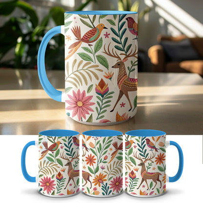 Nature Inspired Floral and Animal Design Mug product type