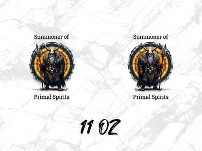 Summoner of Primal Spirits 11 oz Mug, Fantasy Art Coffee Cup, Unique Gift Idea