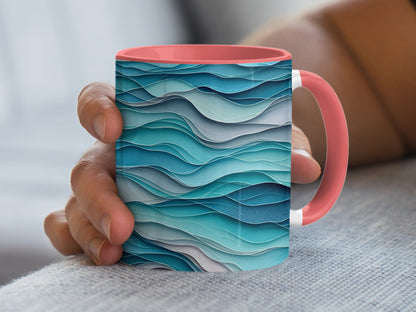 Ocean Wave Pattern Design Coffee Mug product