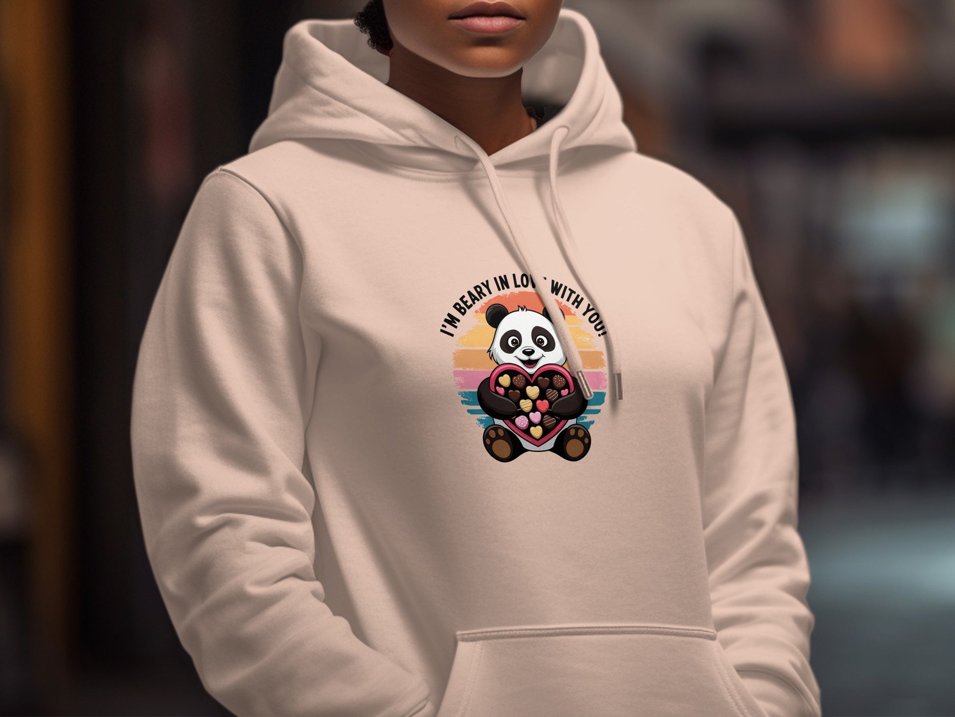 I'm Beary In Love With You Cute Panda Hoodie product