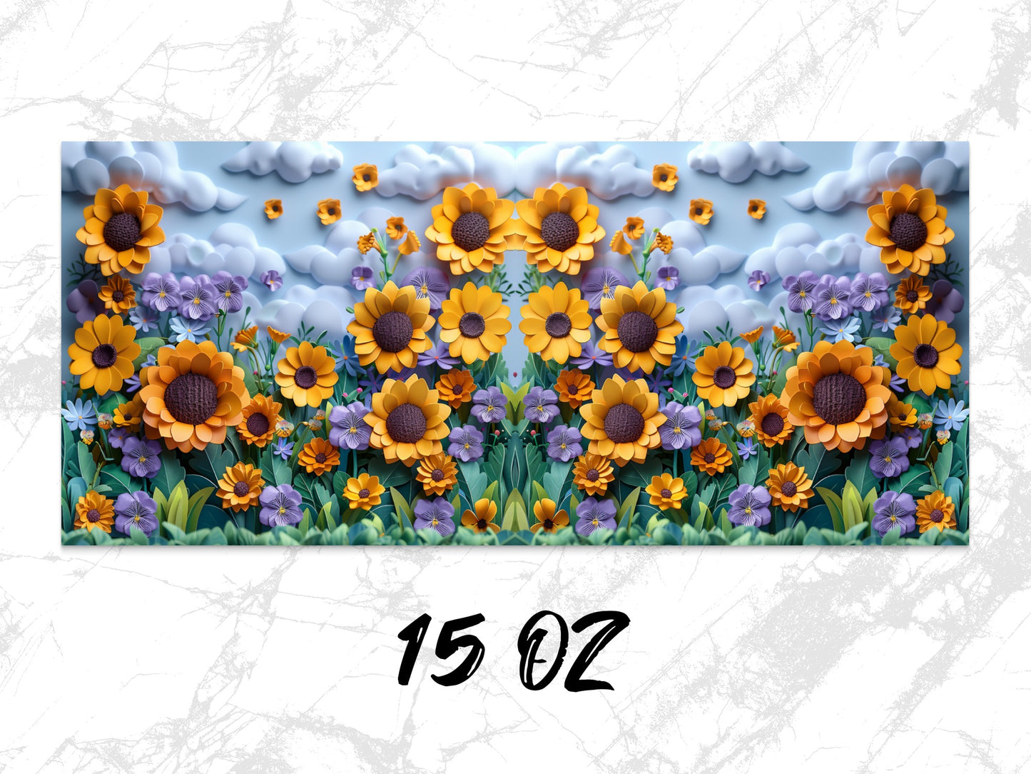 Vibrant Sunflower and Purple Floral Canvas Art Print, Modern Home Decor, Wall Decoration, 15 Oz