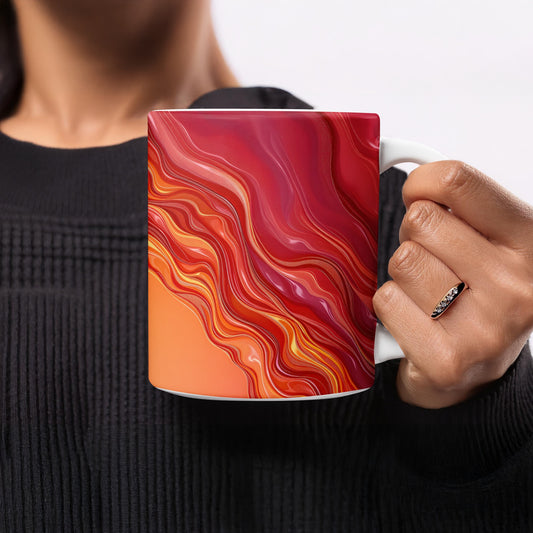 Bold Red Abstract Art Coffee Mug product