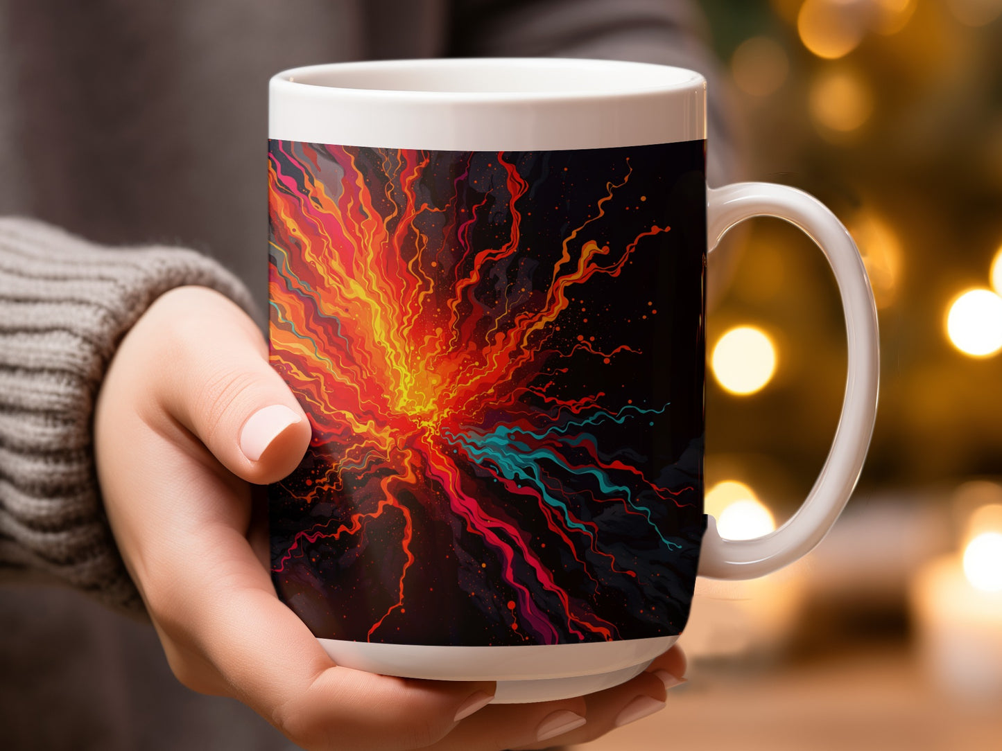 Vibrant Explosion Design Mug Perfect Gift product