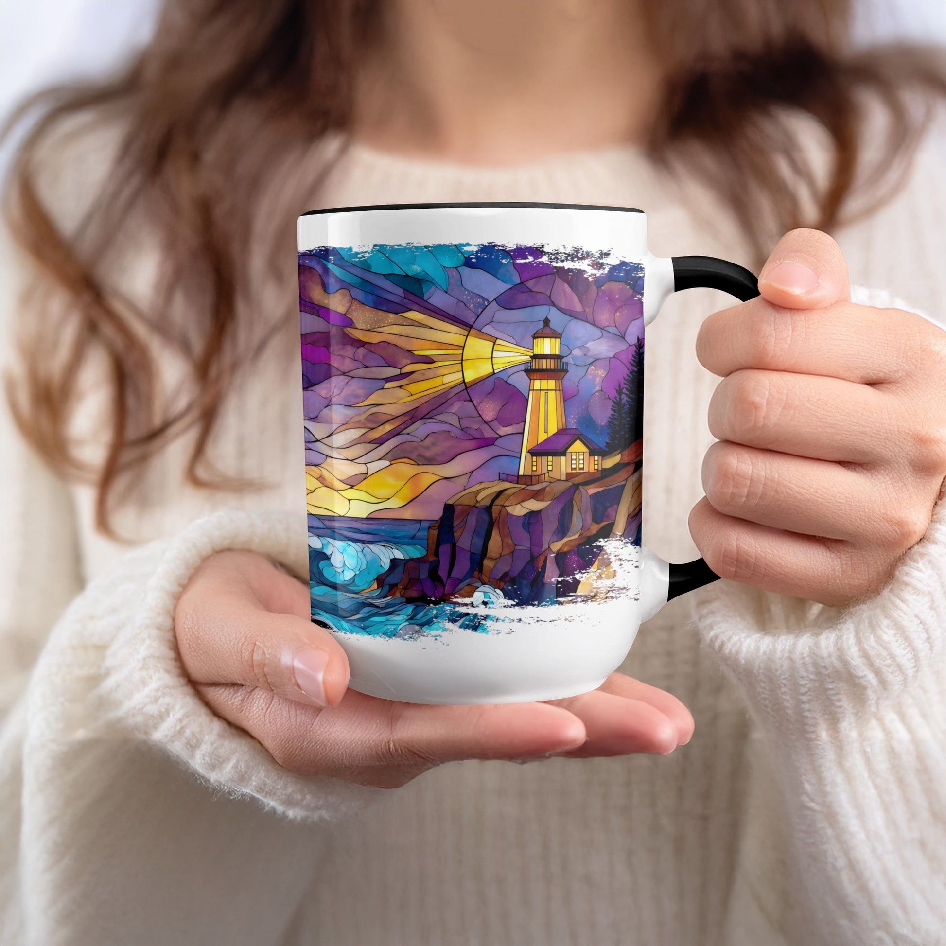 Vibrant Lighthouse Scenic Art Design Mug product