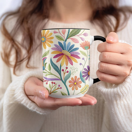 Colorful Flower Pattern Printed Mug product