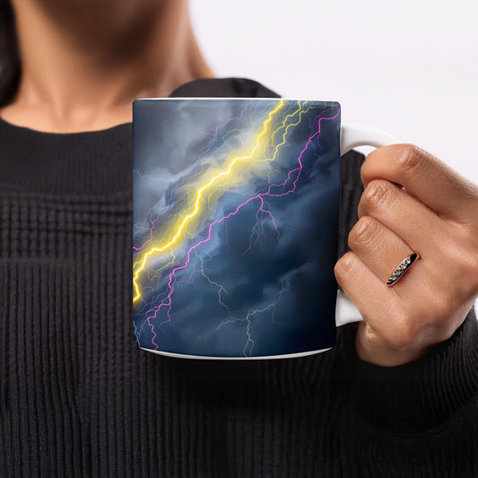 Striking Lightning Storm Design Ceramic Mug product