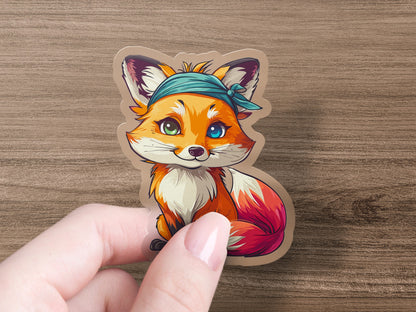 Cute Cartoon Fox with Headband Sticker product