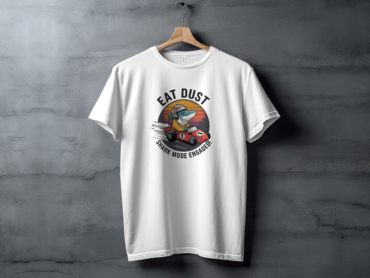 Shark Mode Engaged Eat Dust Graphic T-Shirt product