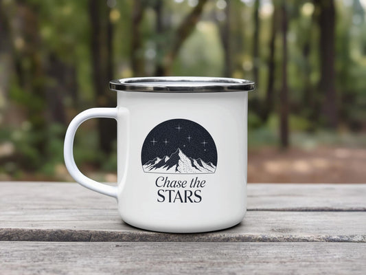 Chase the Stars Enamel Camp Mug product