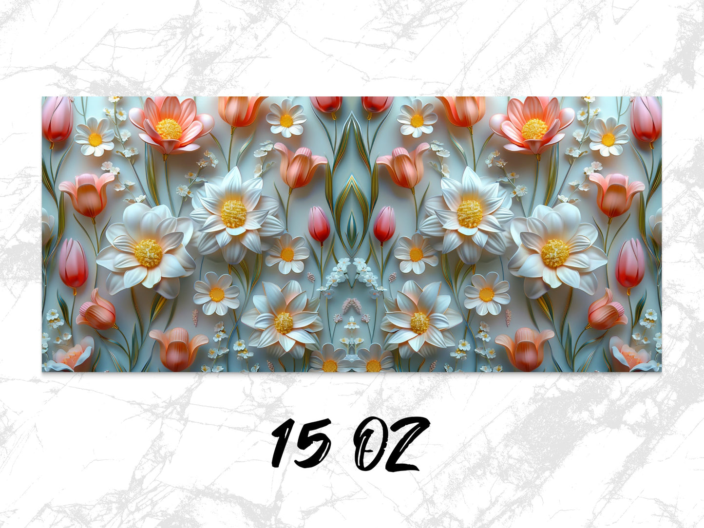Floral Symphony Art Print, Vibrant Blossoms and Petals Wall Decor, 15 Oz Canvas