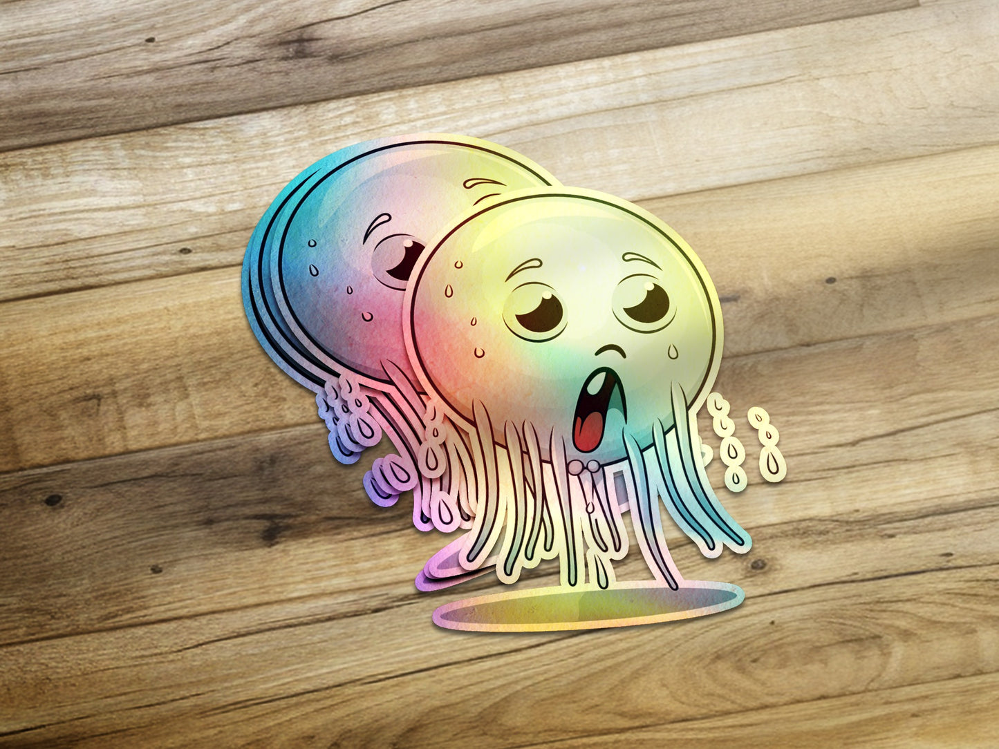 Cute Rainbow Jellyfish Sticker Graphic Design product type