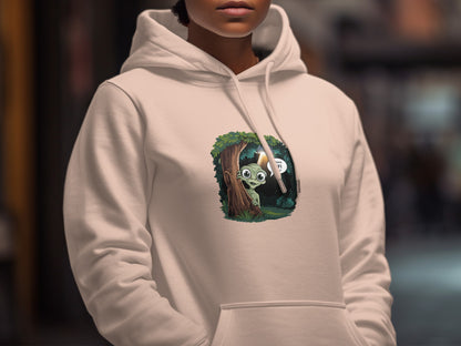 Cute Alien and Owl Forest Hoodie product