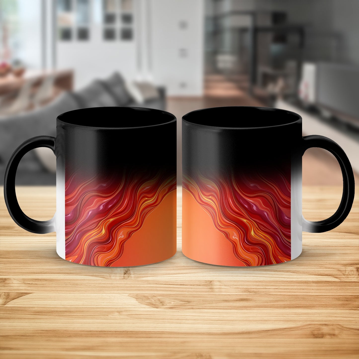 Vibrant Abstract Red and Black Gradient Mug product type